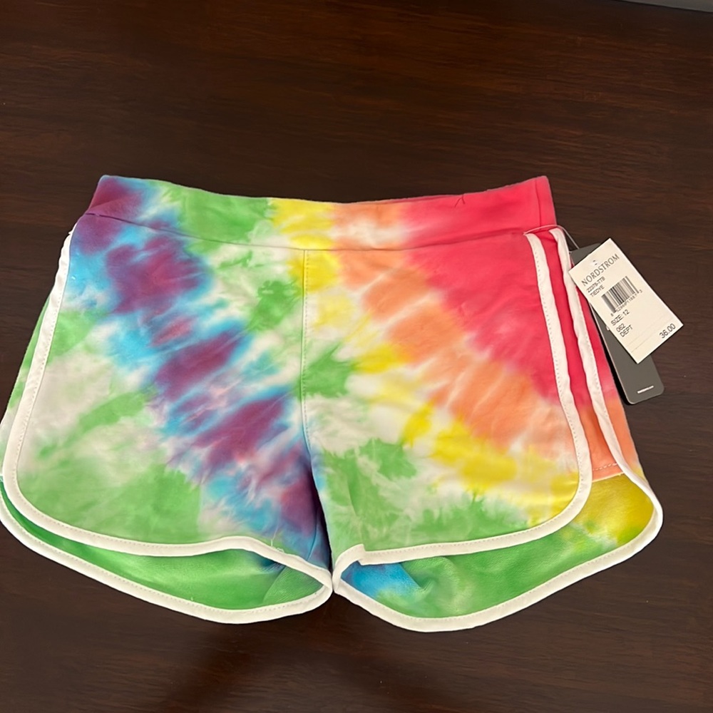 Tractr Tie Dyed Girls NWT Shorts Nordstrom Size 12 $36
